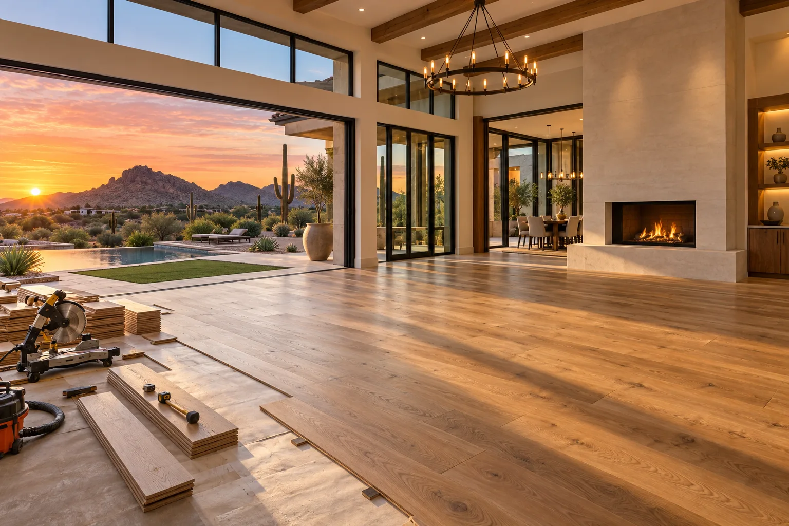 Flooring self-performed by 123 Construction in the Phoenix Valley